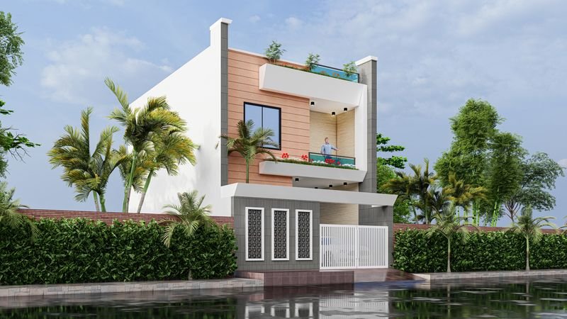Sai Niwas Nagar villa – perspective view