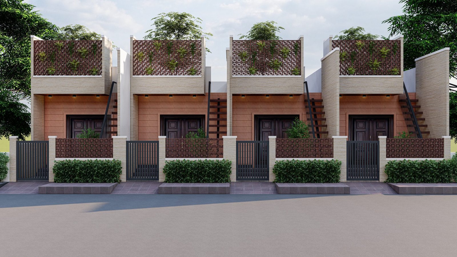 Shri Panchmukhi Vishwakarma Township – row of studio villas